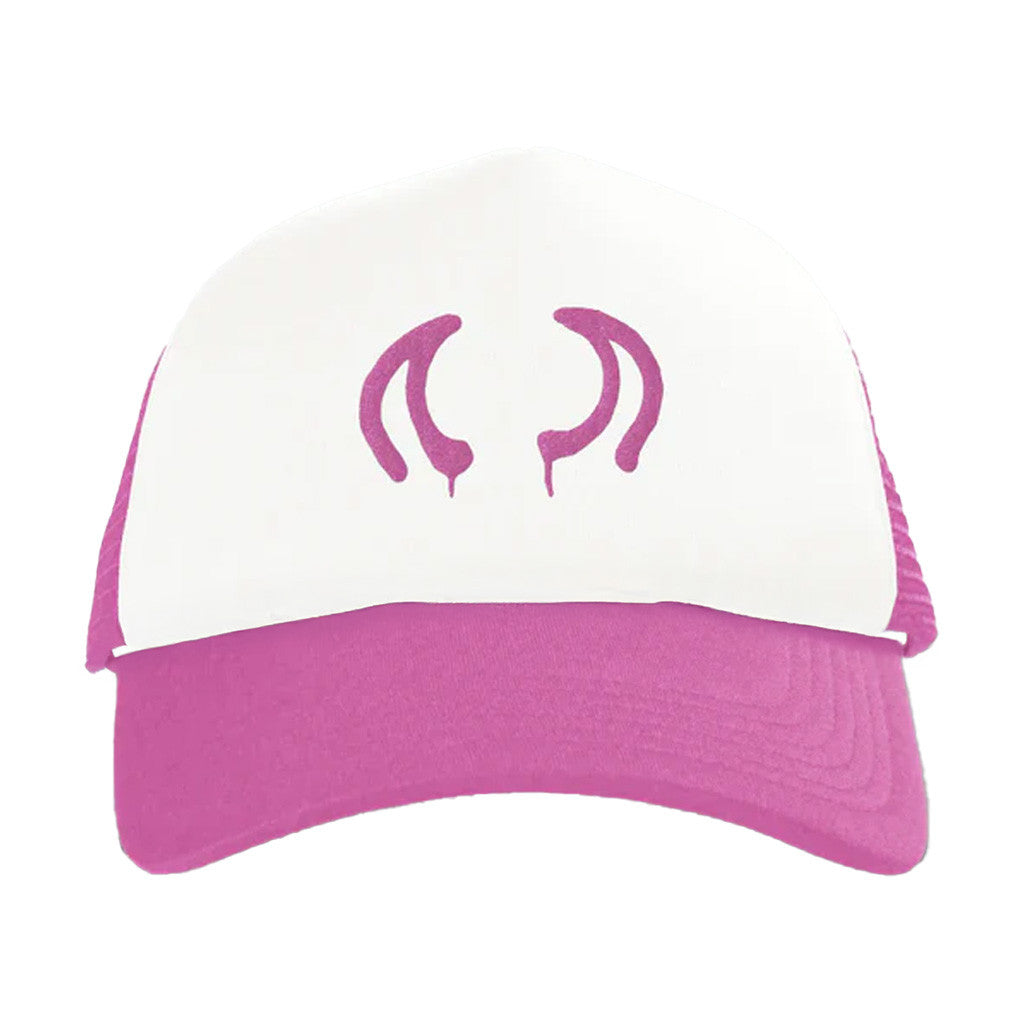 Yungblud Merch Pink Horns Trucker Hat Embroidered Gifts For Girlfriend
