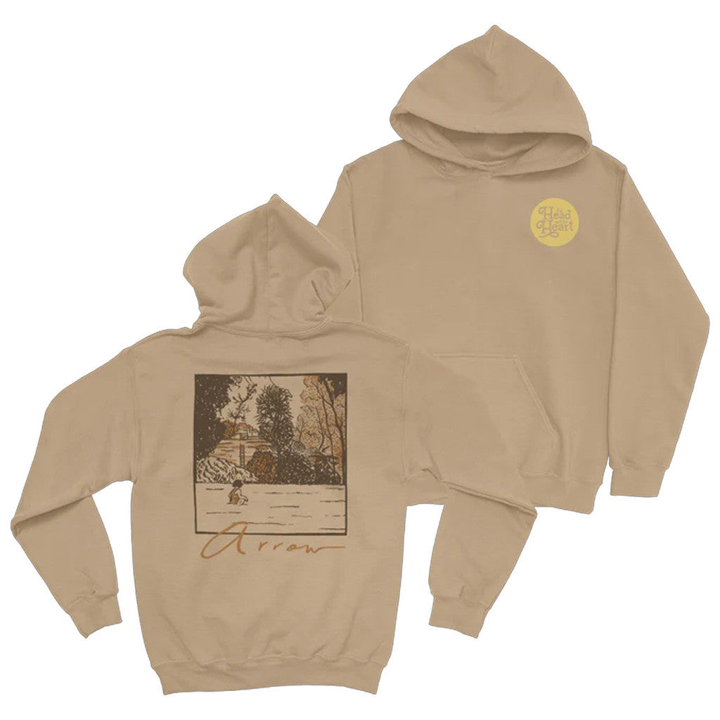 Head And The Heart Merch Arrow Sandstone Hoodie Gifts For Music Lovers