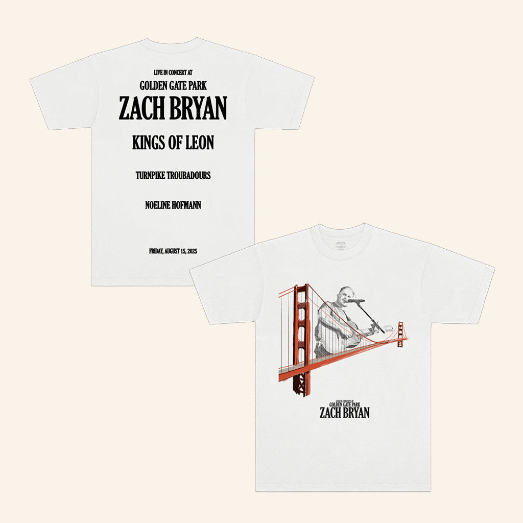 Zach Bryan Merch Golden Gate Park Bridge T-Shirt Gifts For Husband