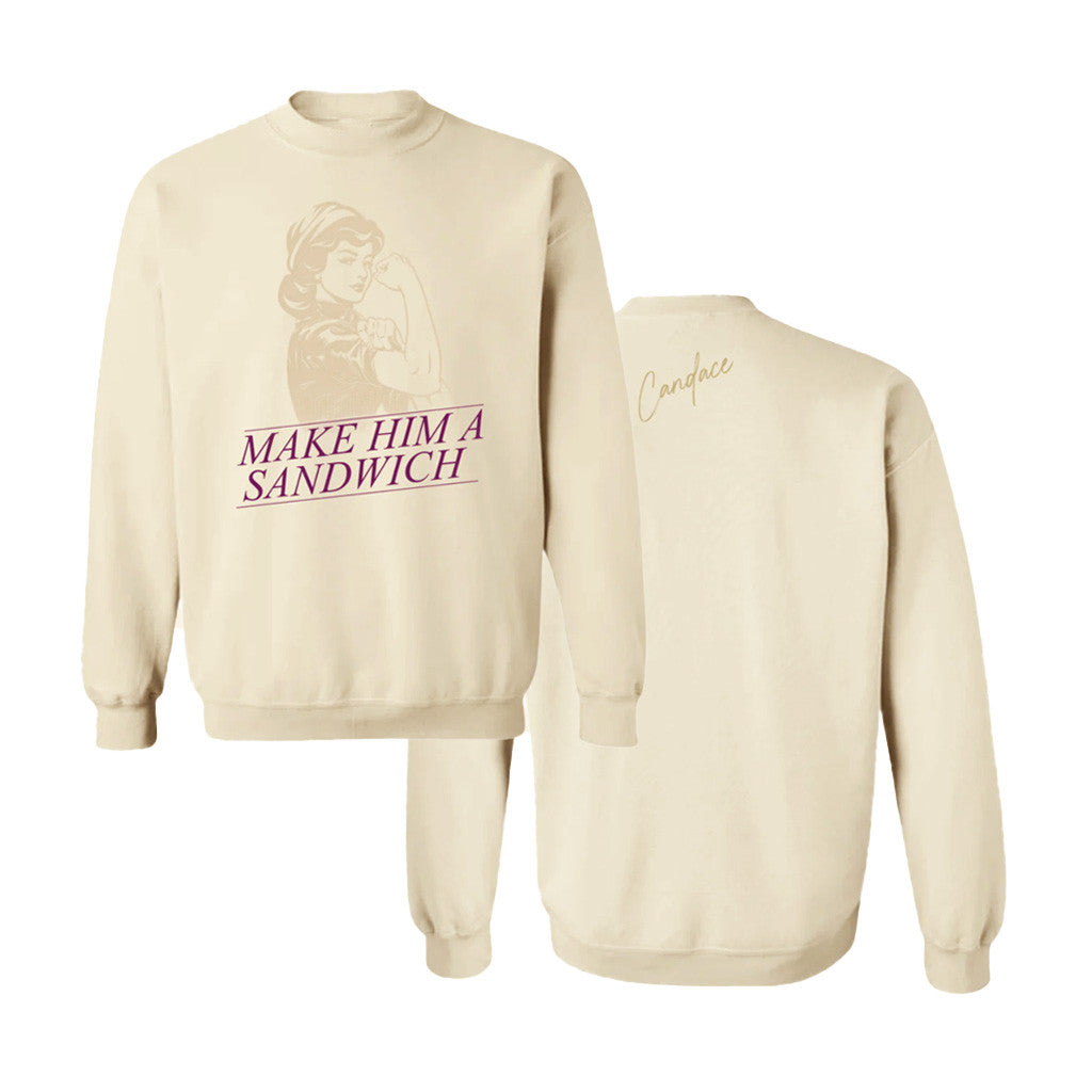 Candace Owens Merch Make Him A Sandwich Crewneck Sweatshirt Gifts For Her