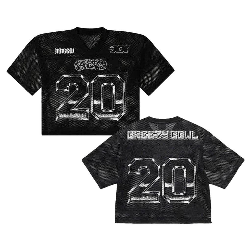 Chris Brown Merch Tour 2025 Breezy Bowl 20 Football Jersey Gifts For Fans