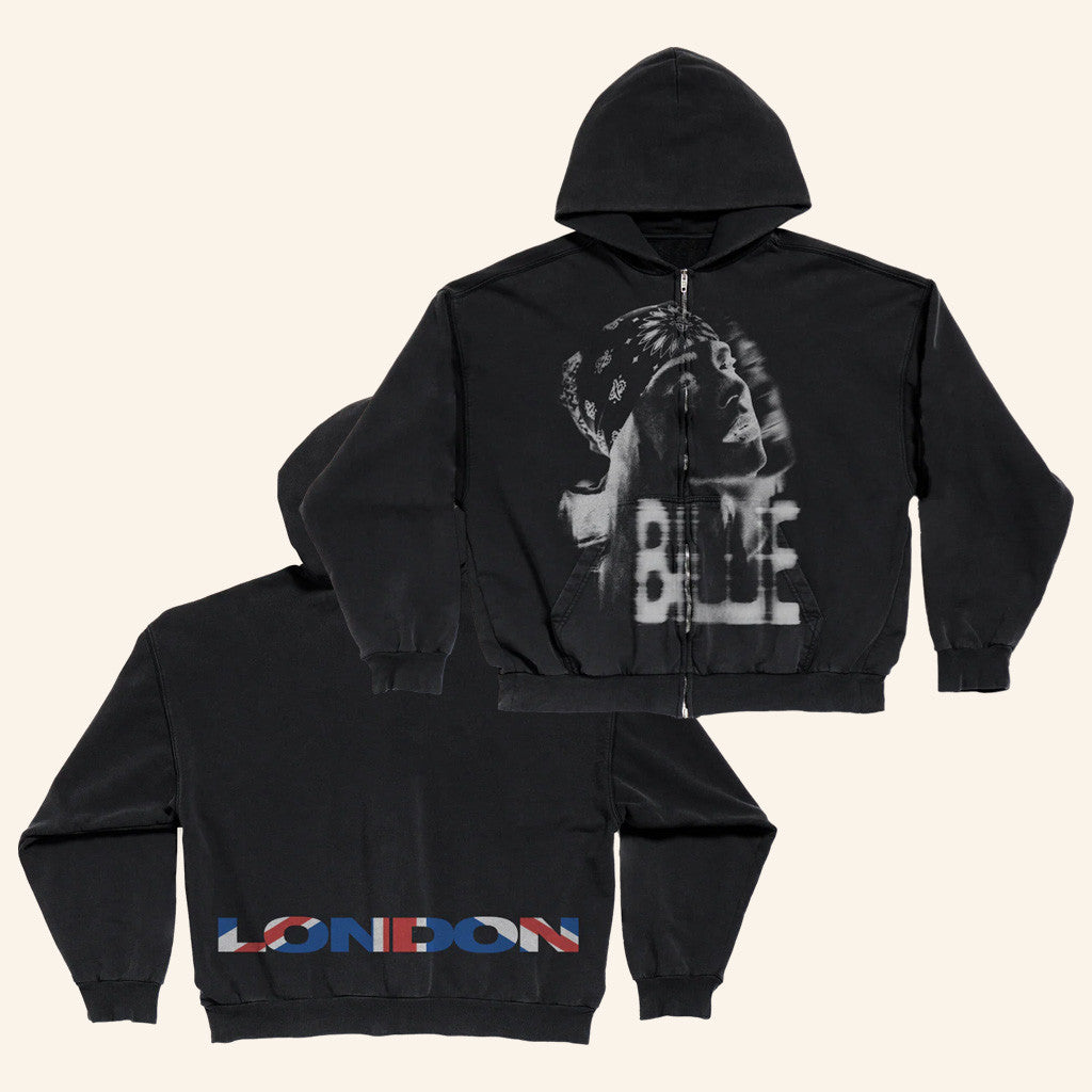 Billie Eilish Merch London Flag Zip Hoodie Presents For Friends