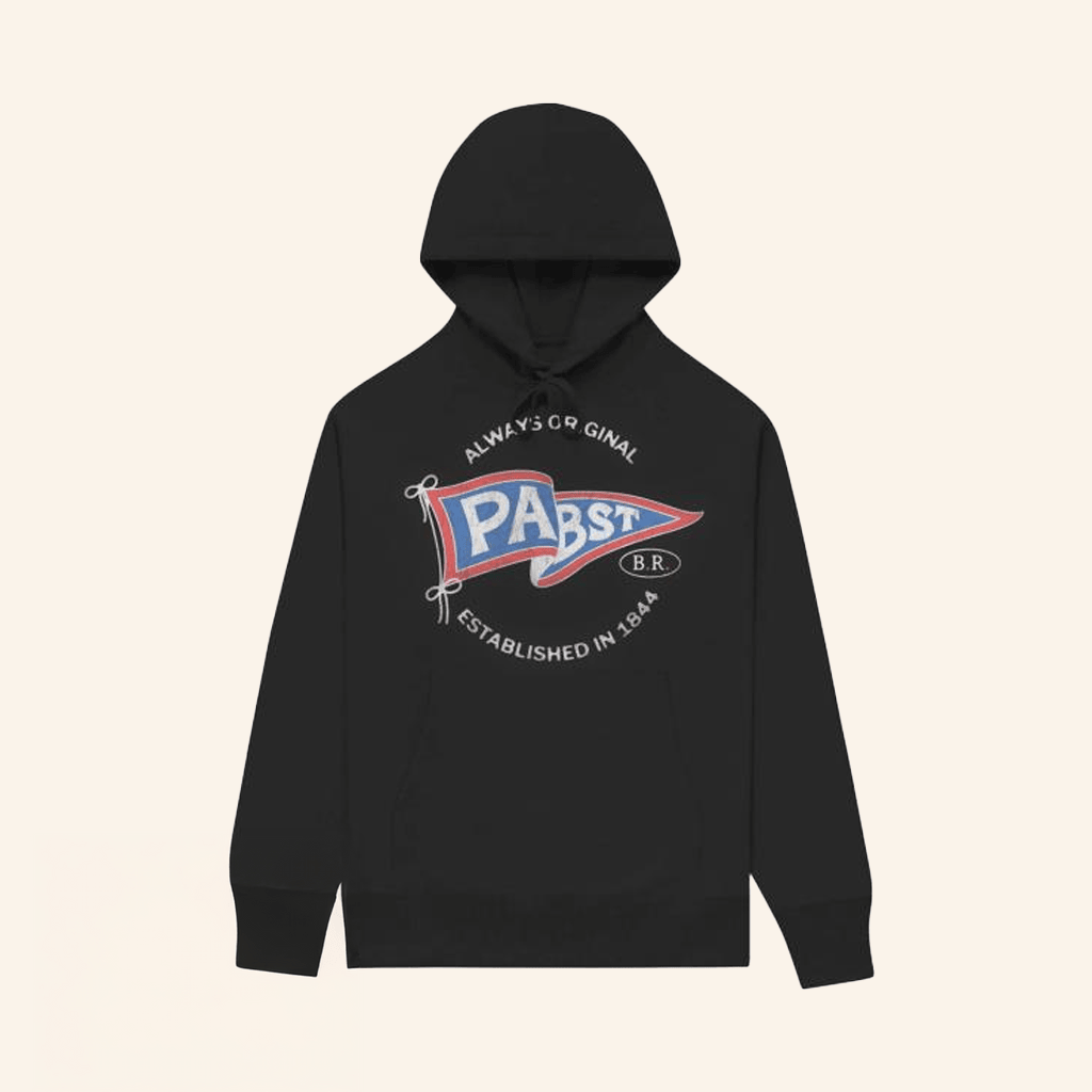 Pabst Blue Ribbon Merch The Pennant Black Hoodie Gifts For Her