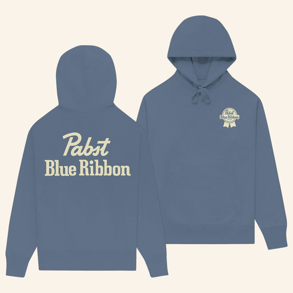 Pabst Blue Ribbon Merch Pabst Blue Ribbon Storm Blue Hoodie Gifts For Friends