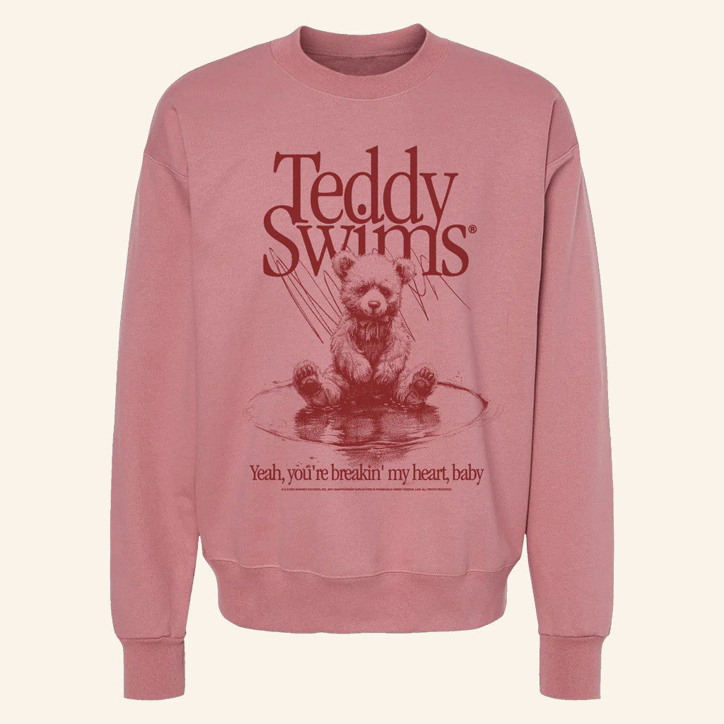 Teddy Swims Merch Breakin' My Heart Crewneck Sweatshirt Gifts For Her