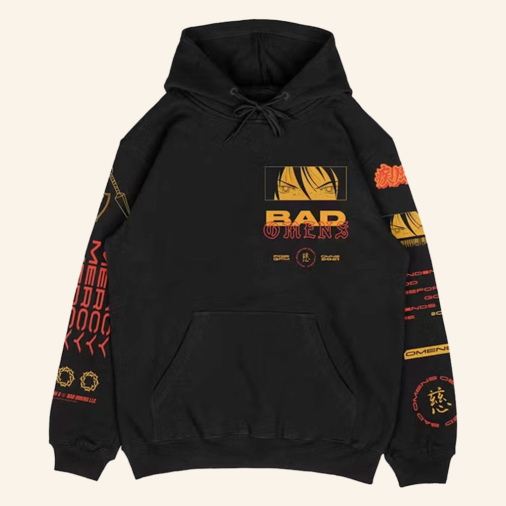 Bad Omens Merch Bad Omens Sharingan Black Hoodie Gifts For Boyfriend