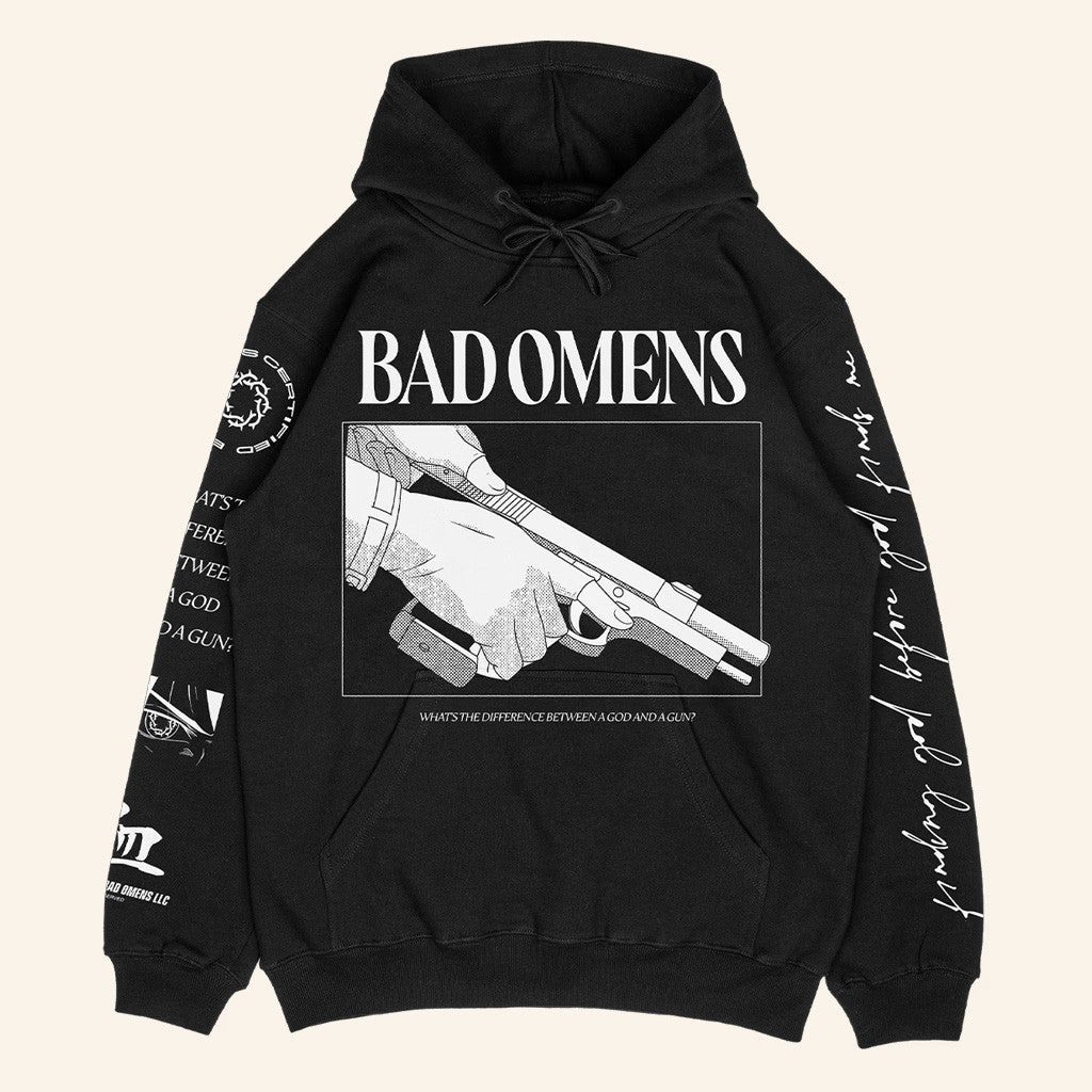 Bad Omens Merch BAD OMENS Finding God Hoodie Black Best Gifts For Husband