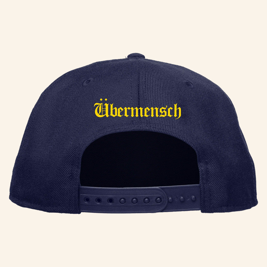 G Dragon Merch Ubermensch Structured Snapback Hat Navy Gifts For Fans