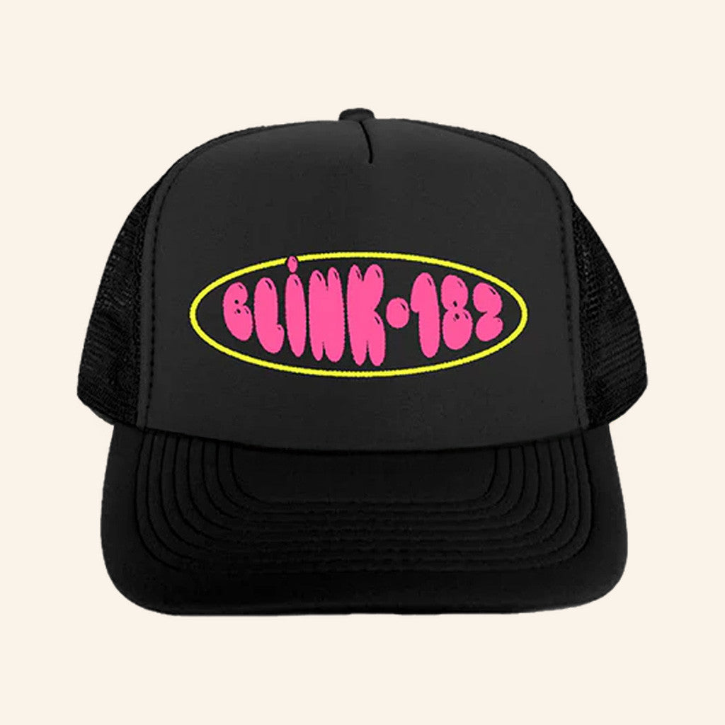 Blink 182 Merch Logo Trucker Hat Presents For Music Lovers