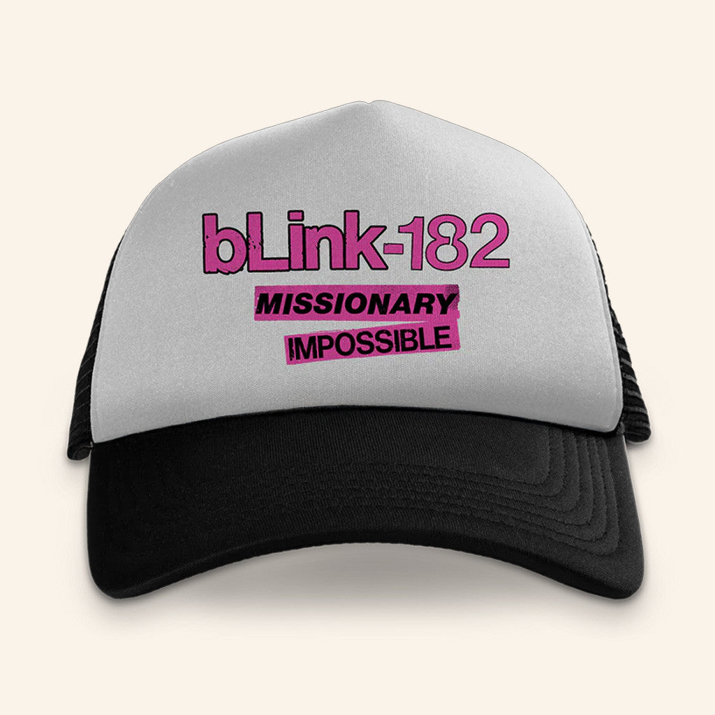 Blink 182 Merch Missionary Impossible Tour Trucker Hat Cool Gifts For Music Lovers