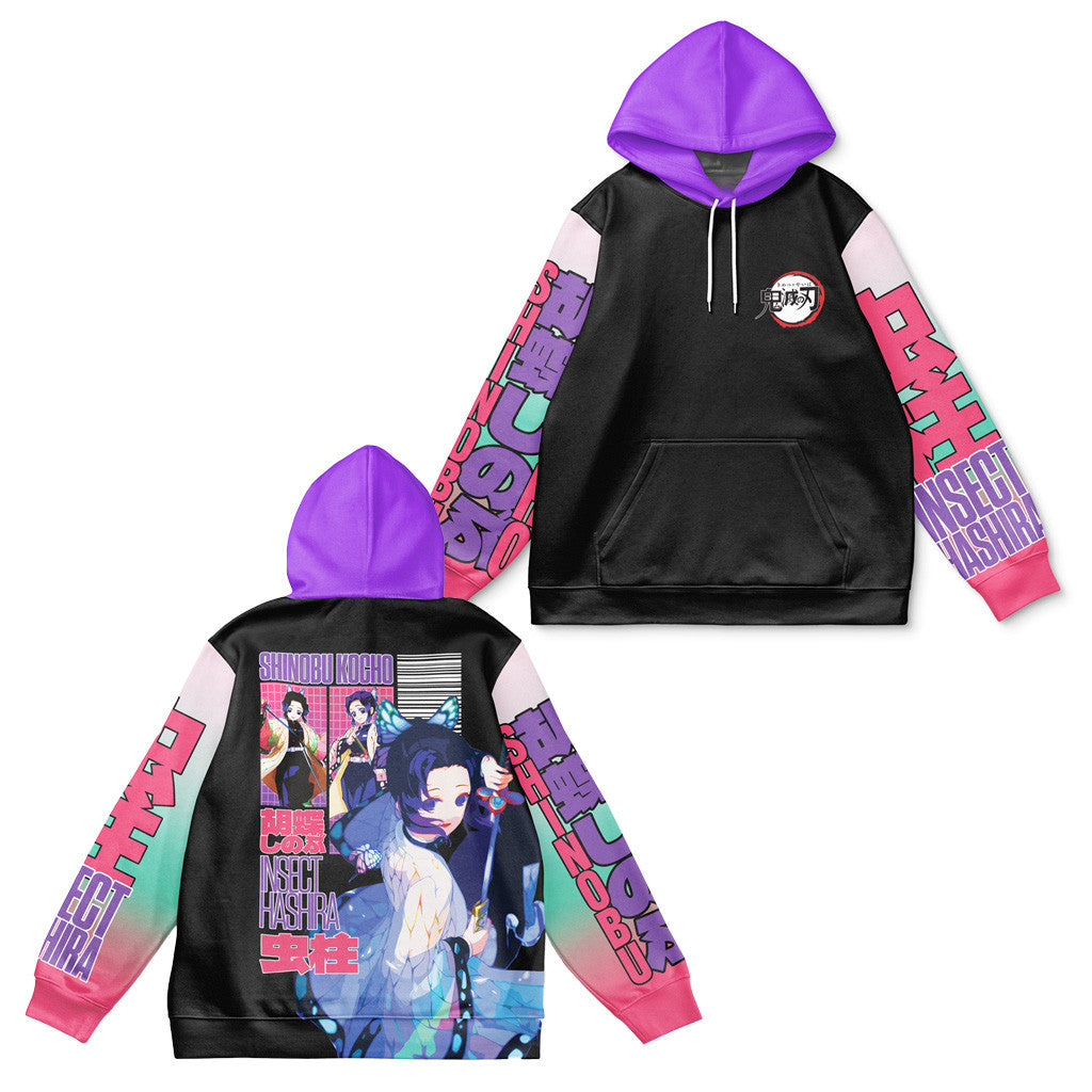 Demon Slayer Merch Shinobu Kocho V3 Demon Slayer Streetwear Hoodie Gifts For Besties
