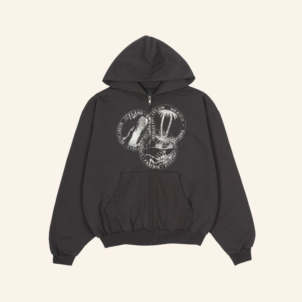 Kaskade Merch Destinations Zip Hoodie Gifts For Husband