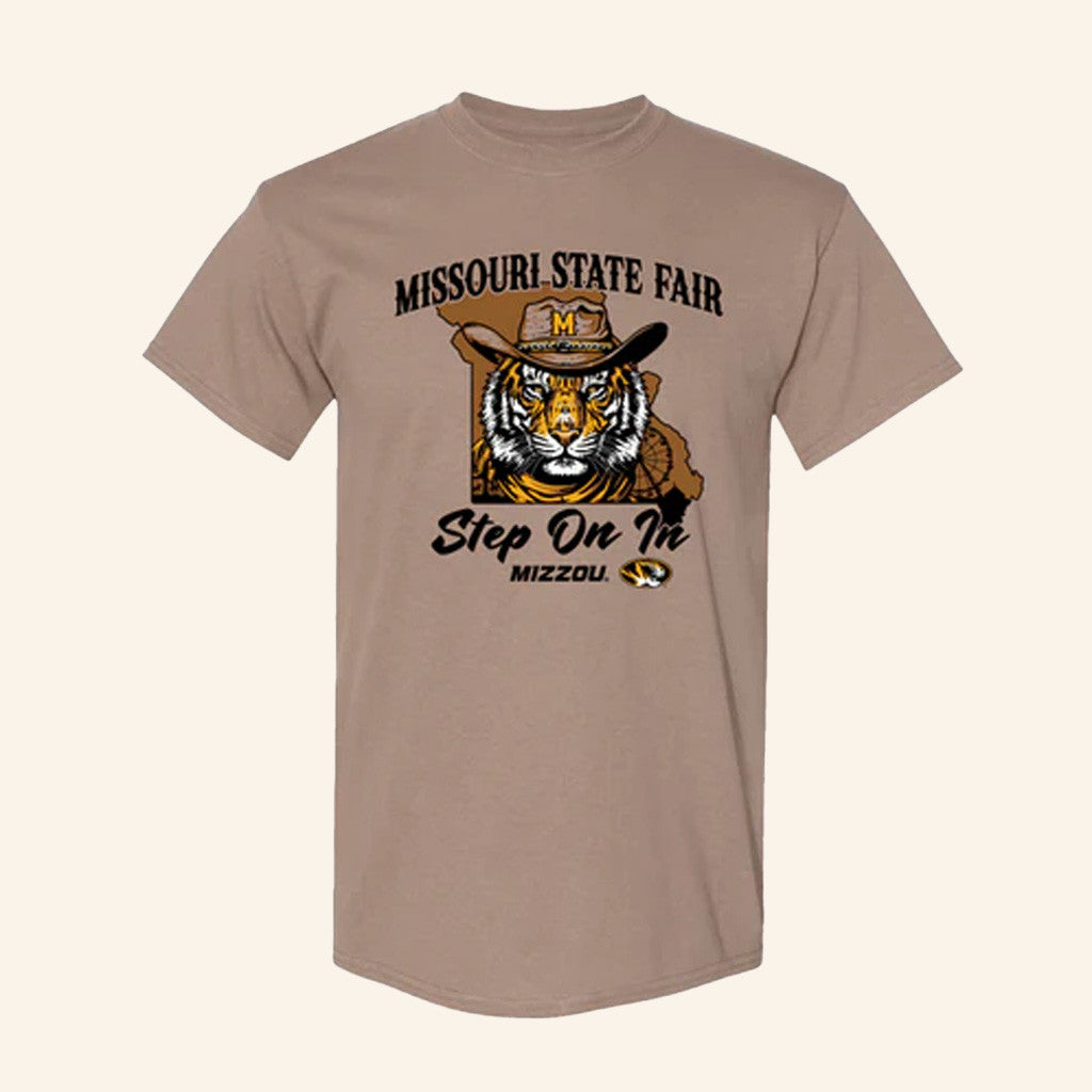 Tiger Team Mizzou Tigers Missouri State Fair 2025 Step On In Cowboy Hat Tiger State Of Missouri Shirt Him Gifts