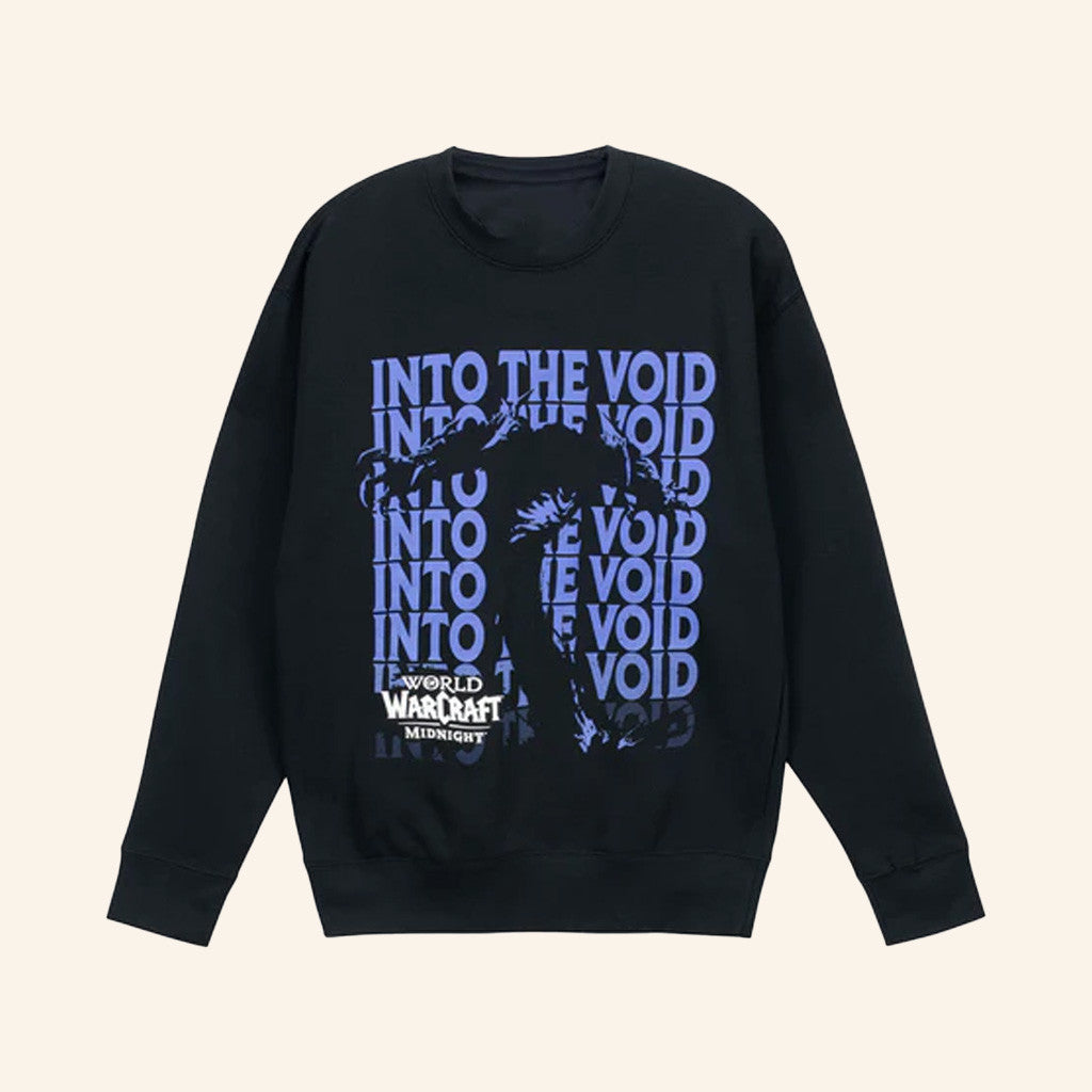 Blizzard Gear Merch World Of Warcraft Midnight Void Black Crewneck Sweatshirt Gifts For Boyfriend
