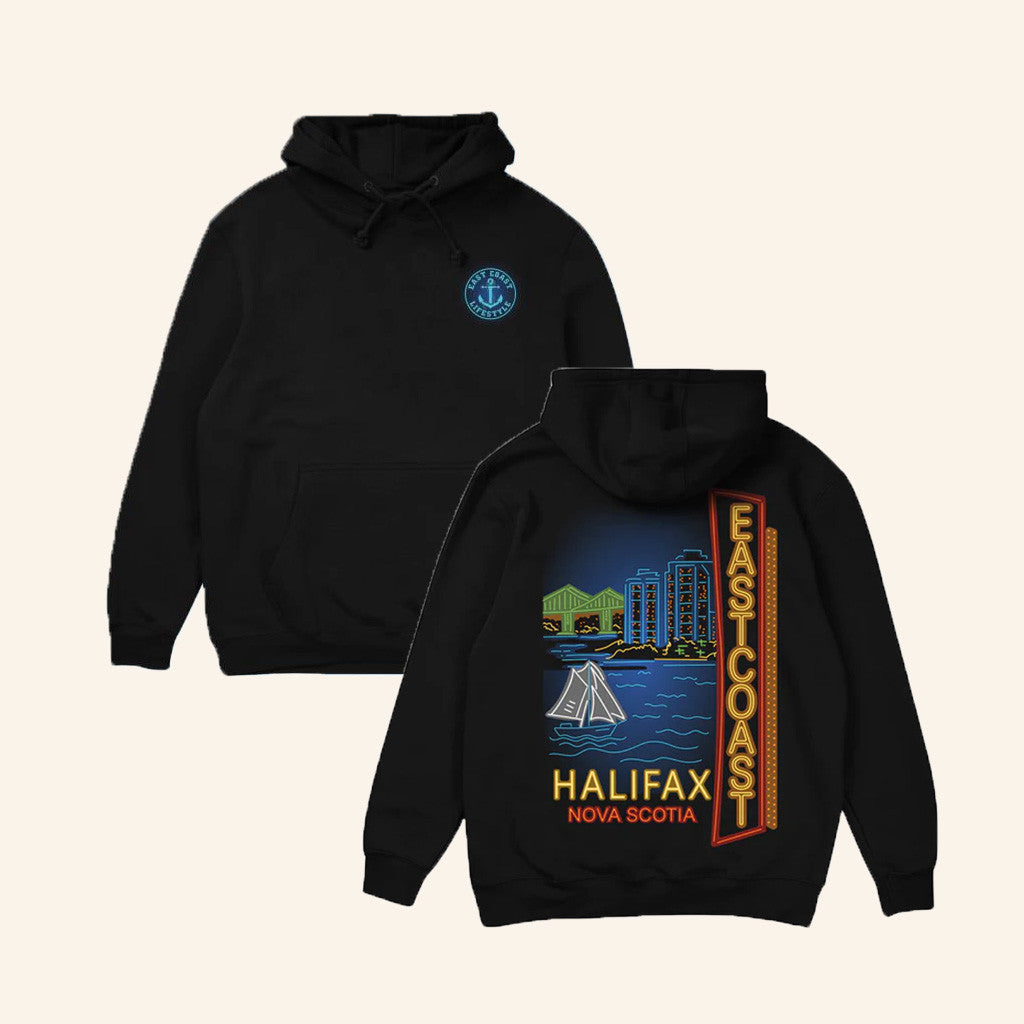 East Coast Lifestyle Merch Halifax Waterfront Hoodie Gifts For Dudes