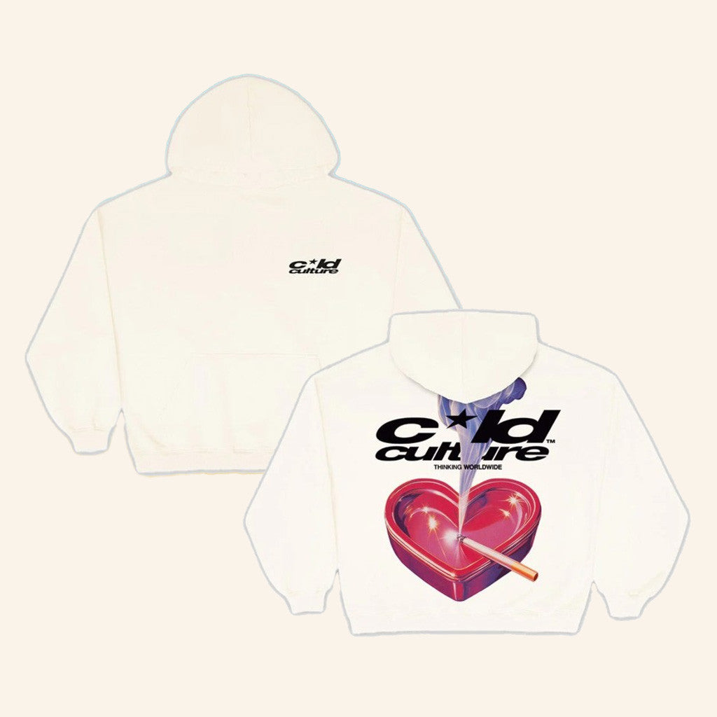 Cold Culture Merch Heart Ashtray Hoodie White Gifts For Wife