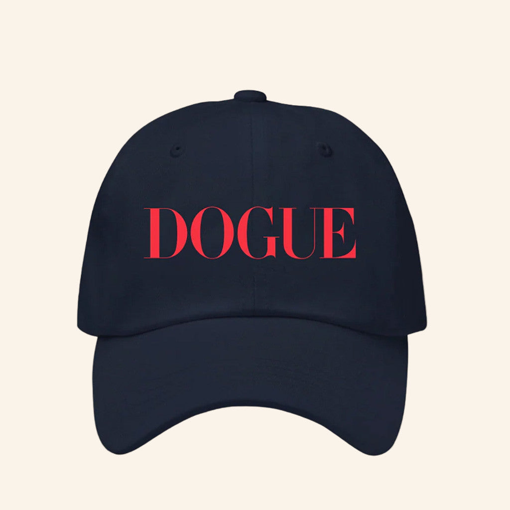Vogue Merch Dogue Navy Cap With Red Logo Hat Dad Gifts