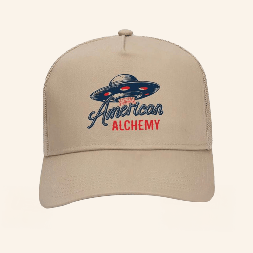 American Alchemy Merch UFO Trucker Hat Gifts For Dudes