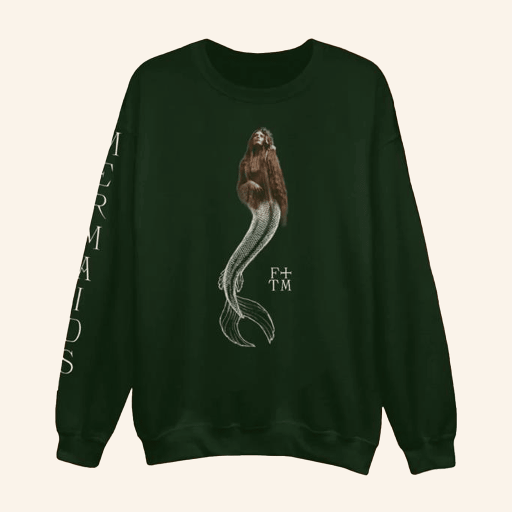 Florence And The Machine Merch Mermaids Neck In Green Sweatshirt Friends Gifts