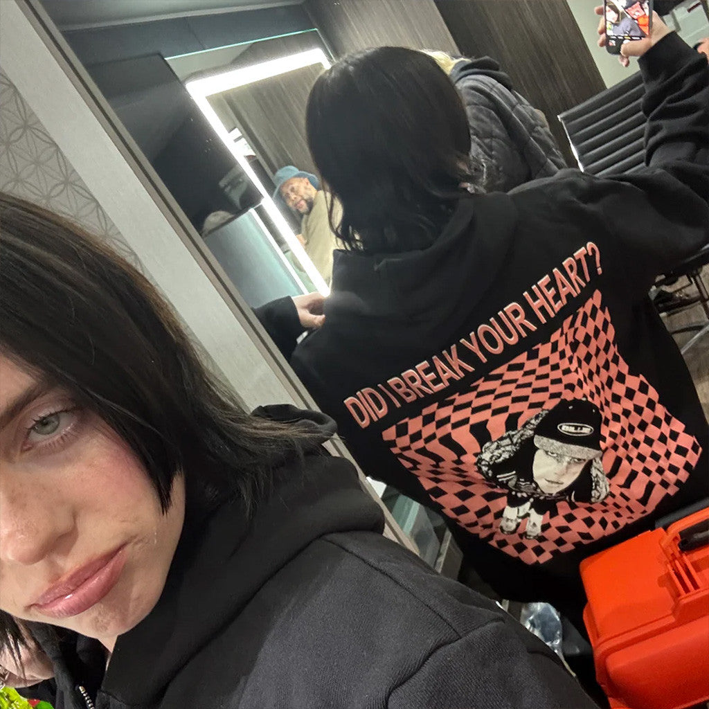 Billie Eilish Merch Hit Me Hard And Soft Tour 2025 Zip Hoodie Did I Break Your Heart Hoodie