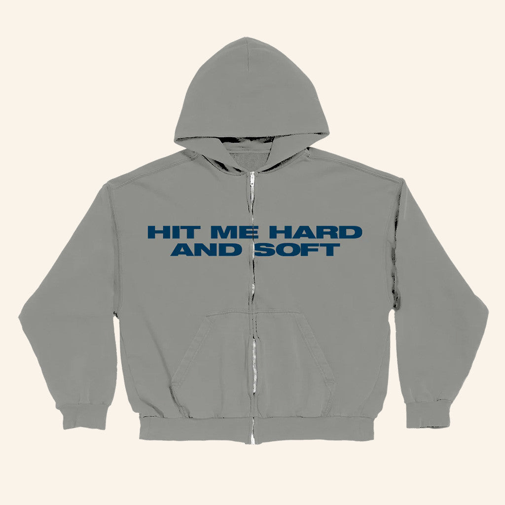 Billie Eilish Merch Hit Me Hard And Soft Tour 2025 BE Zip Hoodie Gift Ideas For Her