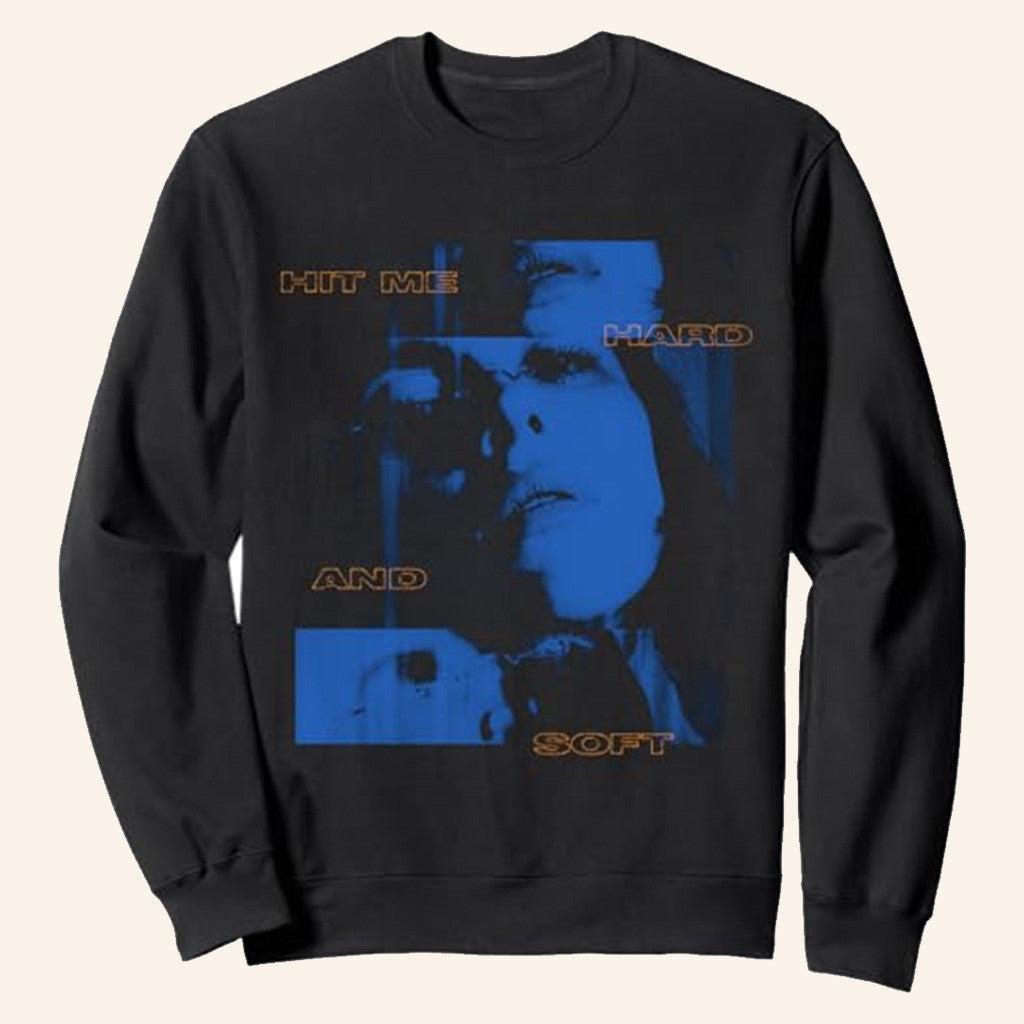 Billie Eilish Merch Hit Me Hard And Soft Tour 2025 Blue Photo Sweatshirt Gifts For Her