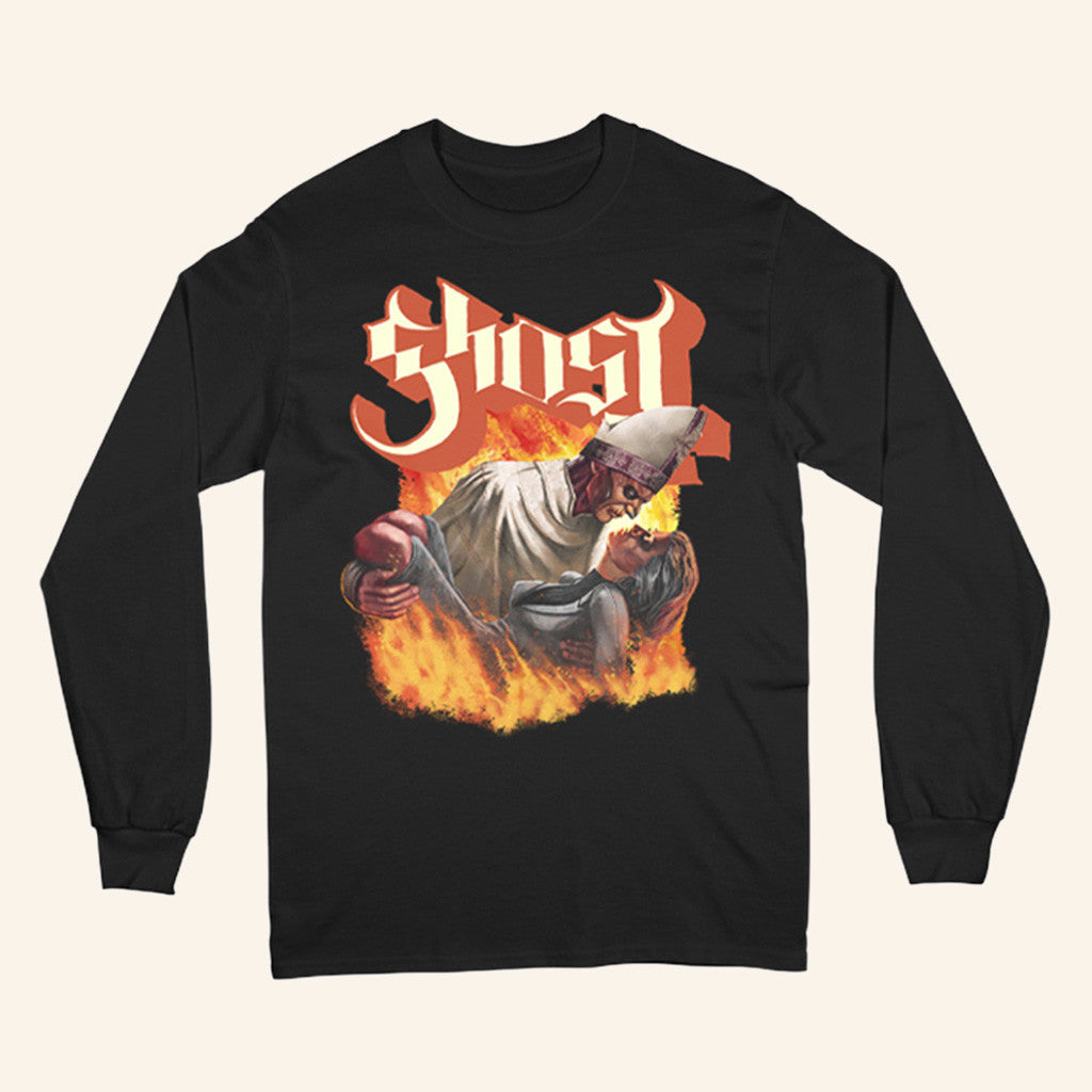 Ghost Merch Rite Here Rite Now Ghost Long T-Shirt Gift Ideas For Dad