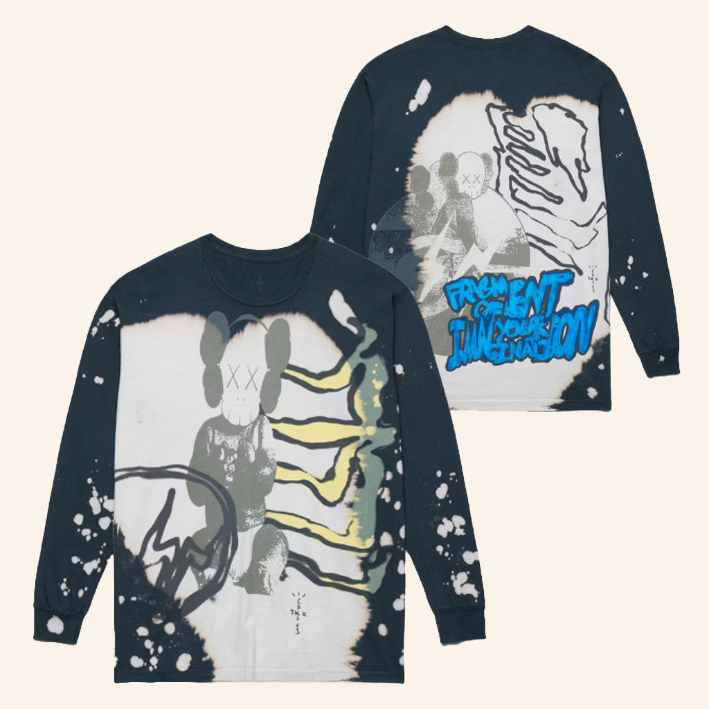 Travis Scott Cactus Jack Kaws For Fragment Long Sleeve Shirt Cactus Jack Merch Fans Clothing