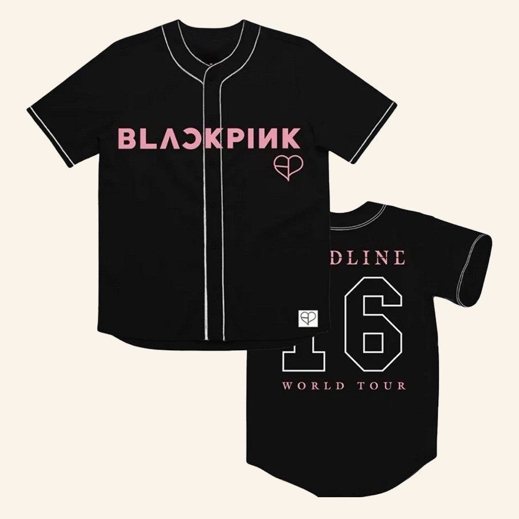 Blackpink Deadline Merch 2025 Pink And White Baseball Jersey Gifts For Fans