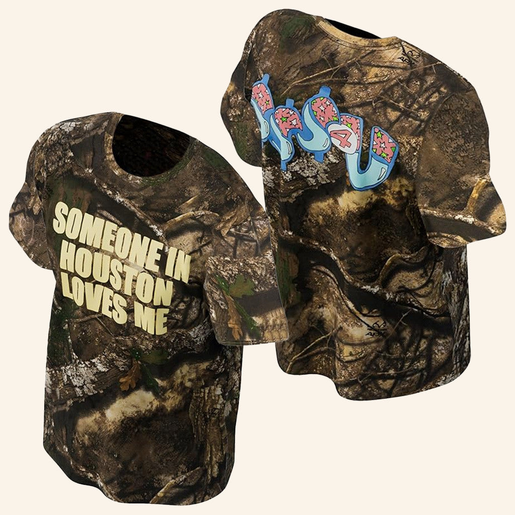 Drake Merch Someone In Houston Loves Me T-Shirt Camo Gifts For Him