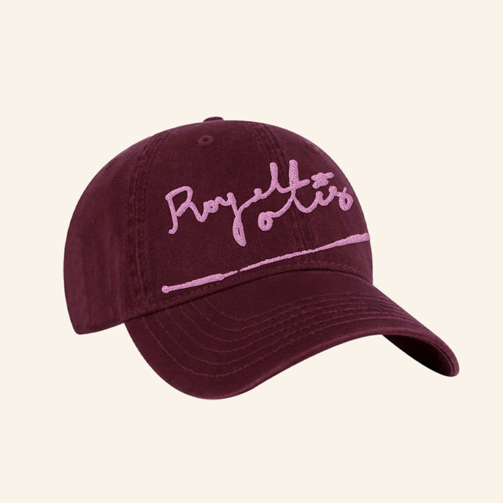 Royel Otis Merch Royel Otis Pink Script Embroidered Hat Gifts For Her