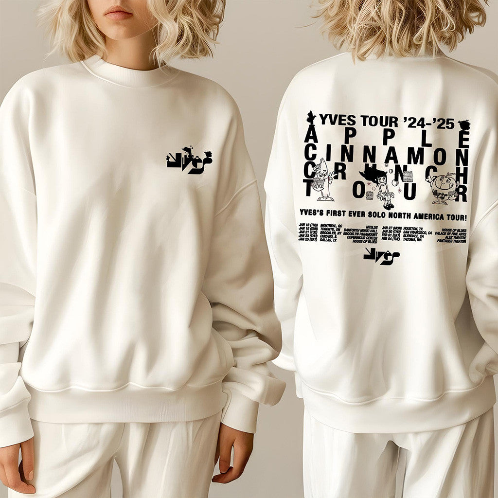 Yves Merch 2025 Sweatshirt Apple Cinnamon Crunch Yves Merch Gifts For Friends
