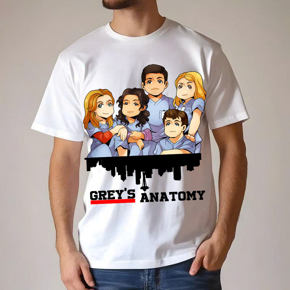 Greys Anatomy Shirt Cute Graphic Chibi T Shirt Gift For Mens Womens