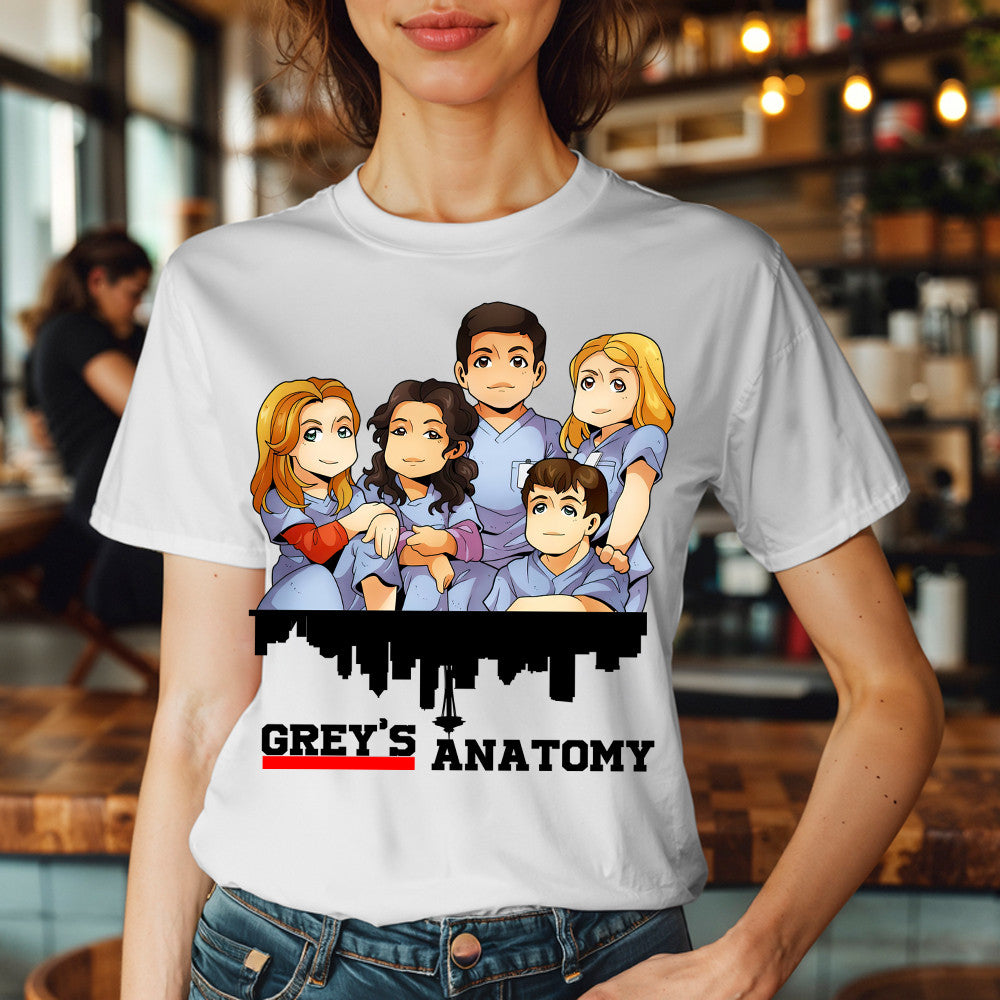 Greys Anatomy Shirt Cute Graphic Chibi T Shirt Gift For Mens Womens