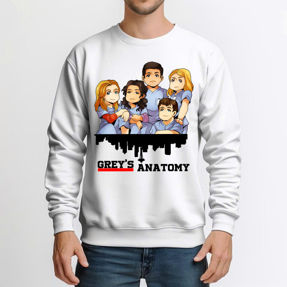 Greys Anatomy Shirt Cute Graphic Chibi Sweatshirt Gift For Mens Womens