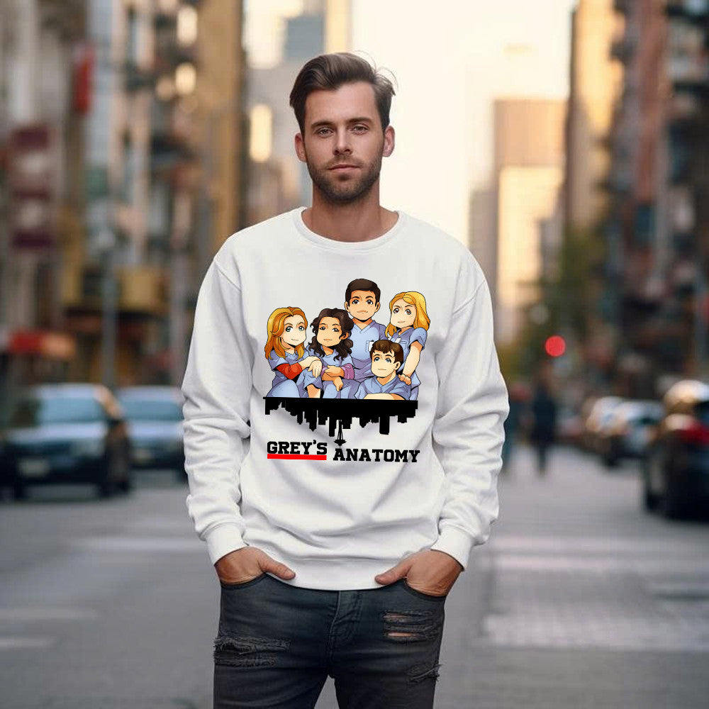 Greys Anatomy Shirt Cute Graphic Chibi Sweatshirt Gift For Mens Womens