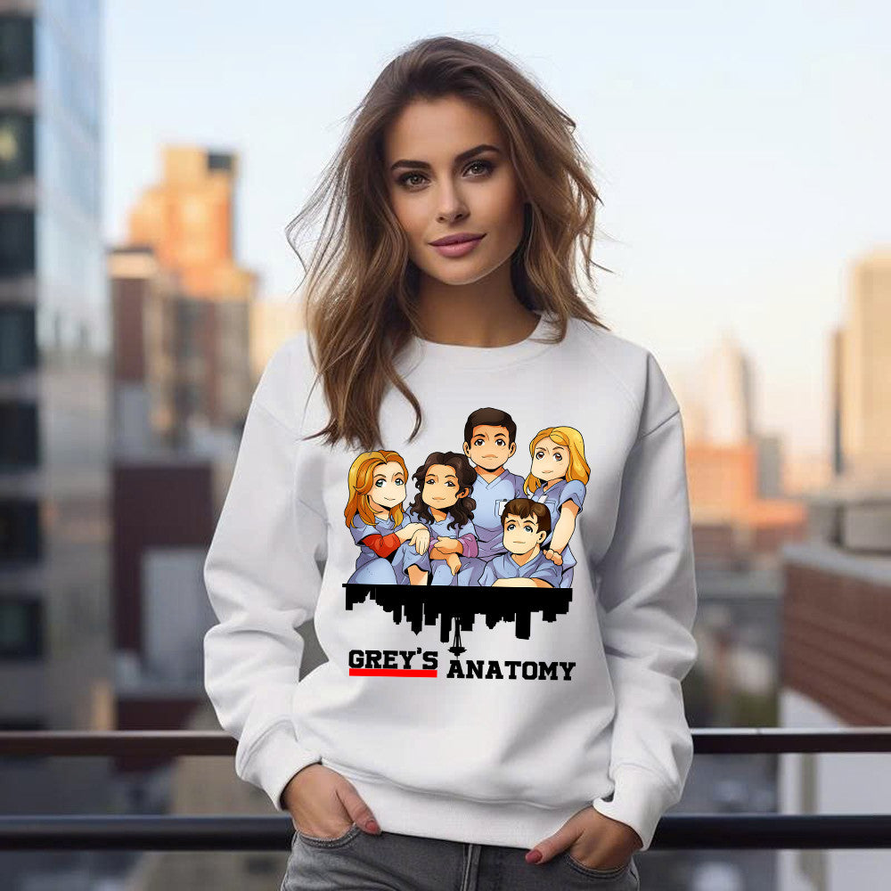 Greys Anatomy Shirt Cute Graphic Chibi Sweatshirt Gift For Mens Womens