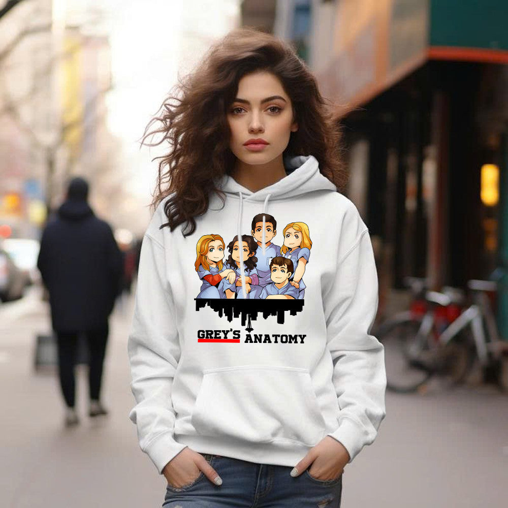 Greys Anatomy Hoodie Cute Graphic Chibi Hoodie Gift For Mens Womens