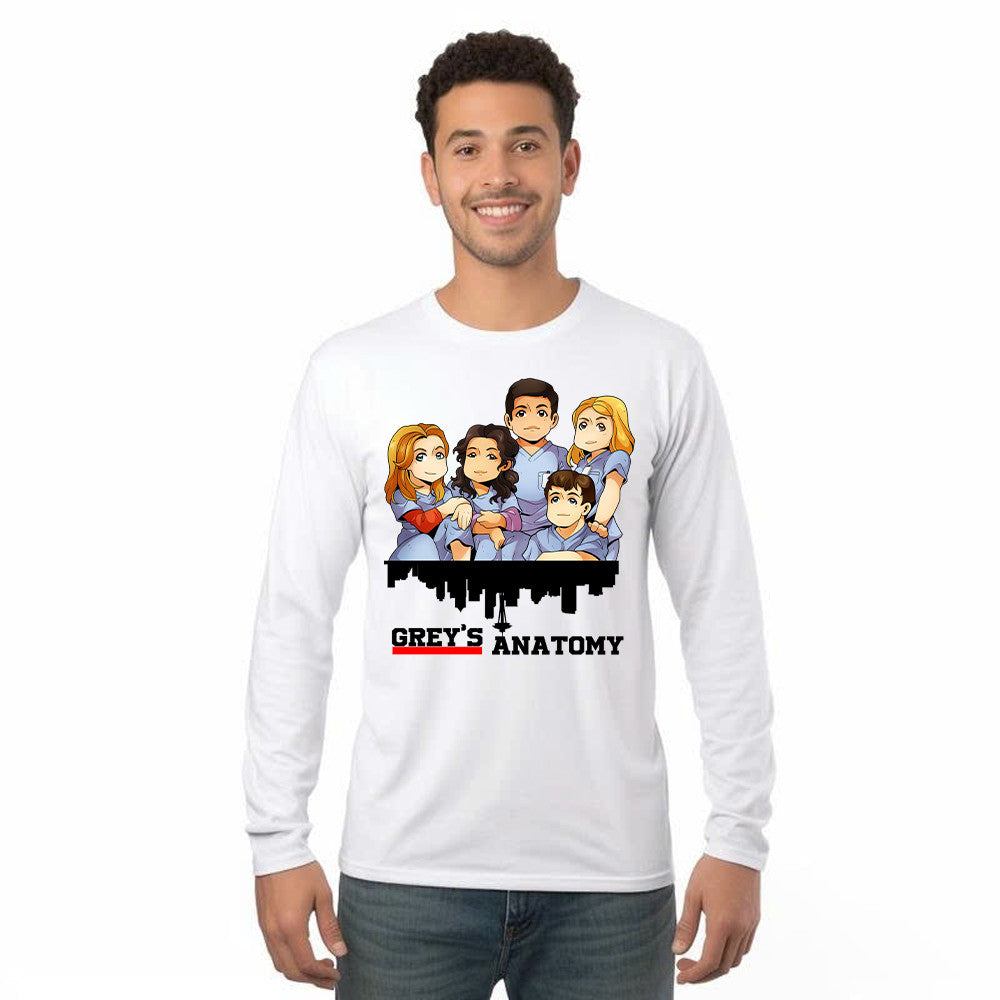 Greys Anatomy Shirt Cute Graphic Chibi Long Sleeve Shirt Gift For Mens Womens