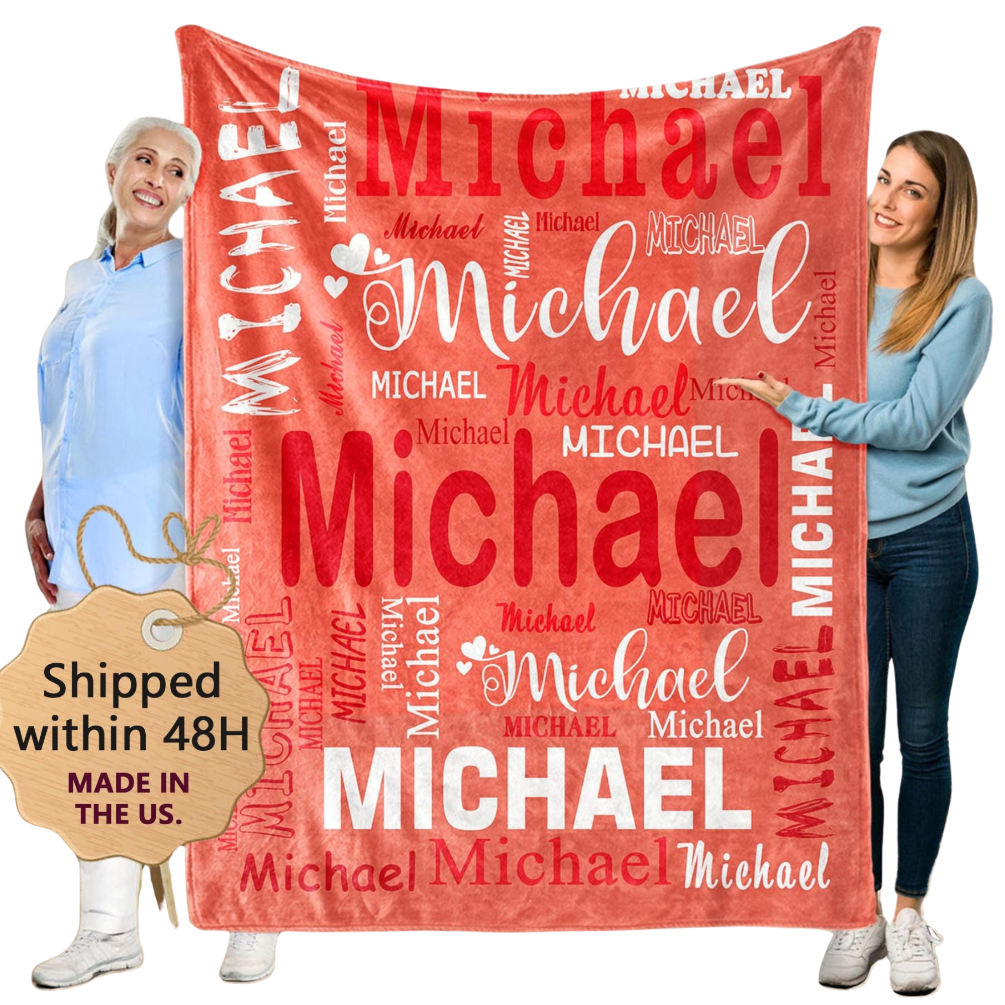 Personalized Name Blanket for Kids, Custom Fleece Nursery Blanket, Newborn Swaddle Blanket, Kids Throw Blanket, Baby Blanket Gift, Mother's Day Gift
