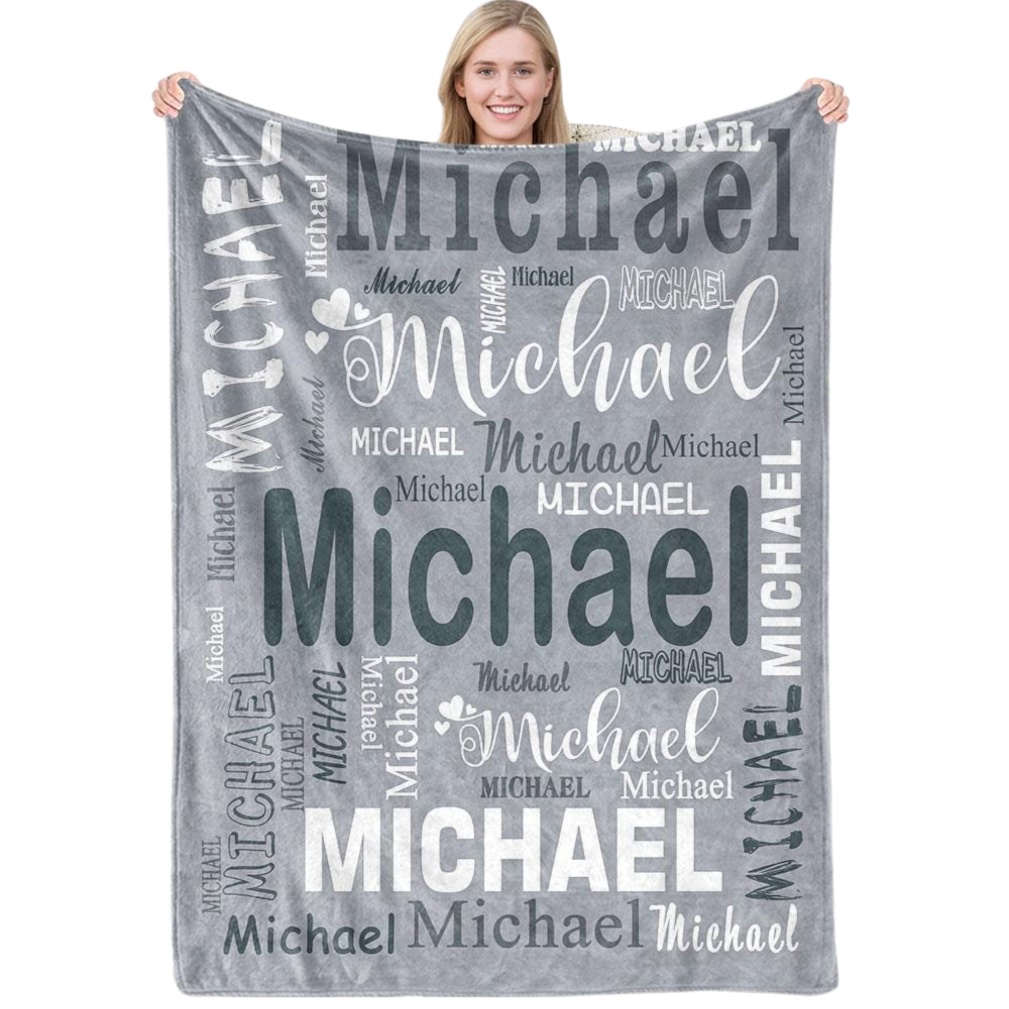 Custom Blanket for Baby, Kids, Adults, Personalized Baby Name Blanket, Blanket Gift for Boy, Girl, Nursery Blanket with Name, 1st Birthday Gift