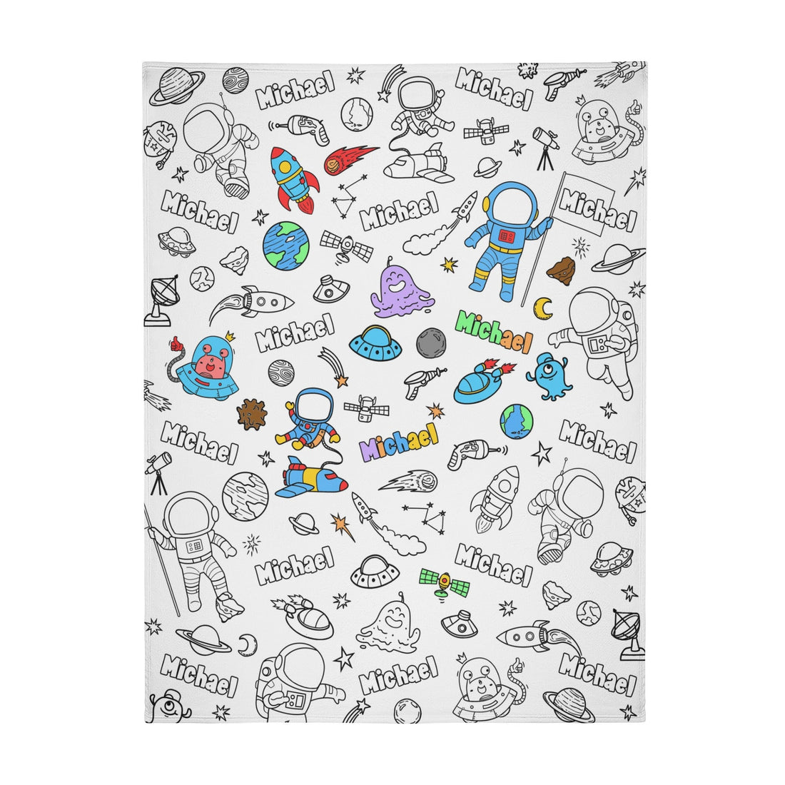Personalized Space Star Doodle Blanket??- Gift for Kids