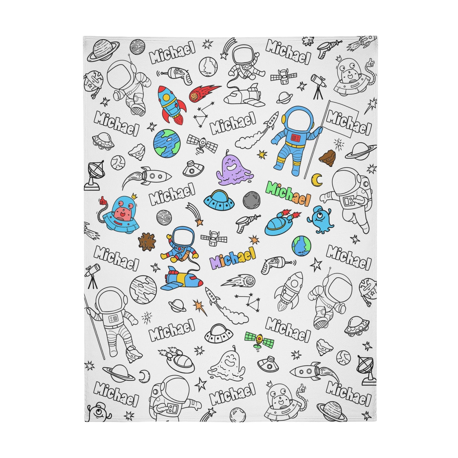 Personalized Space Star Doodle Blanket??- Gift for Kids