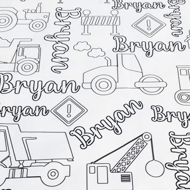 Personalized Custom Truck Coloring Blanket??- Gift For Kids
