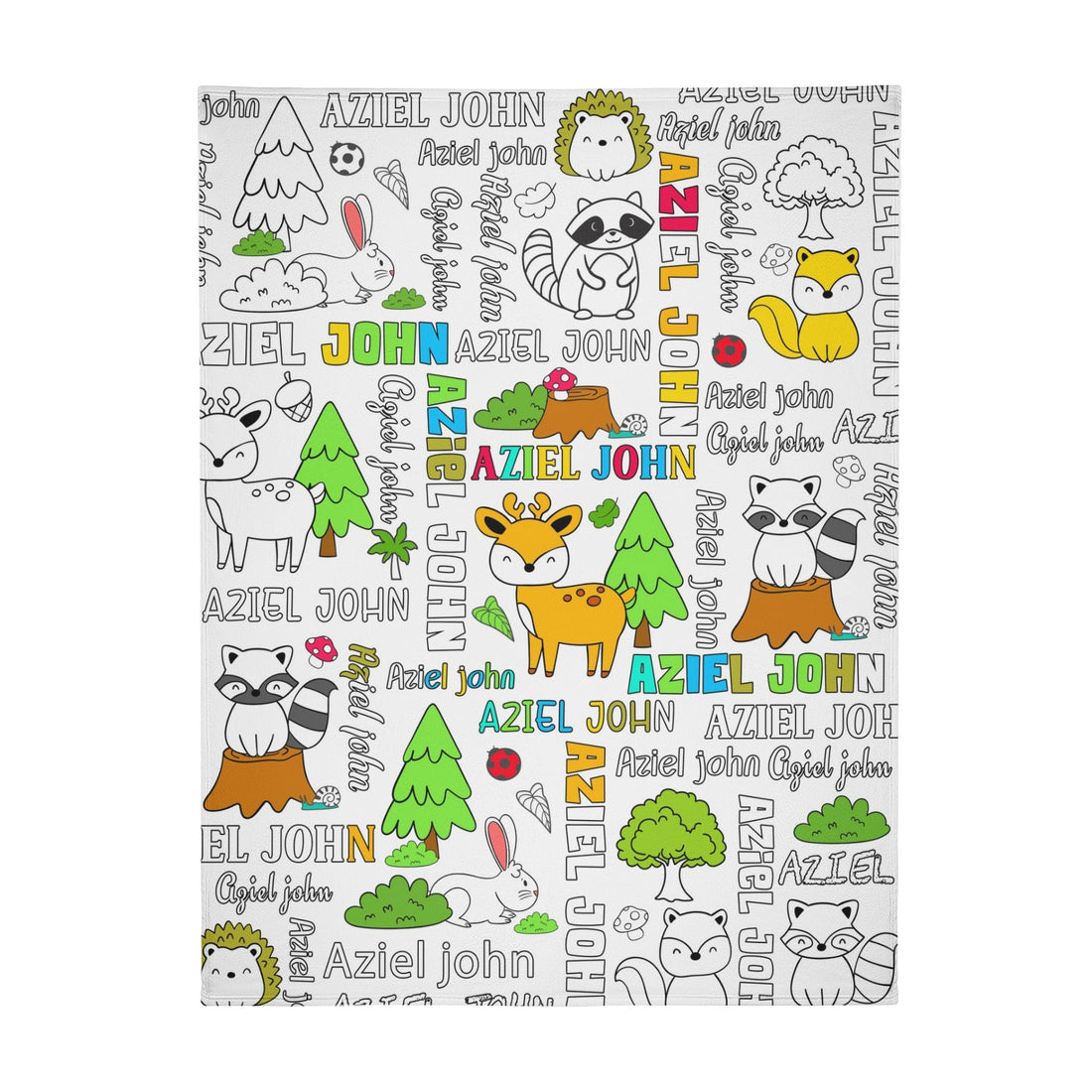 Personalized Cute Animals Coloring Blankets??- Gift for Kids