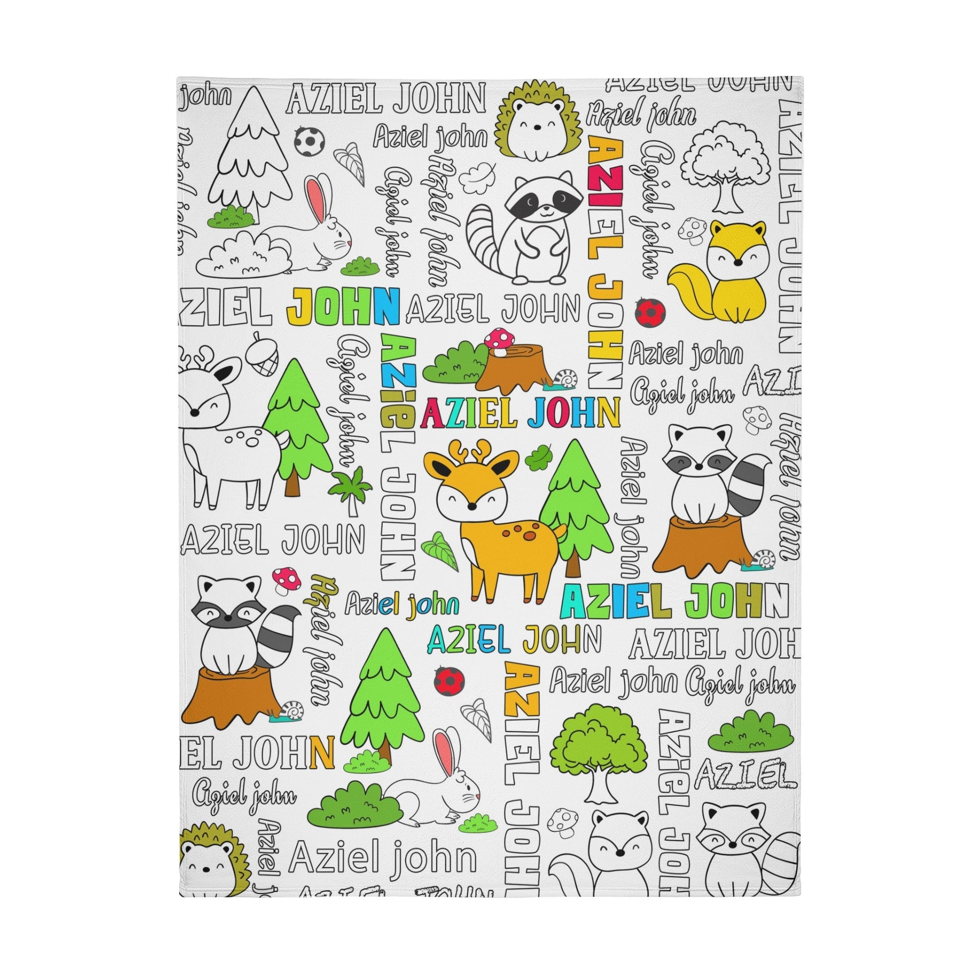 Personalized Cute Animals Coloring Blankets??- Gift for Kids