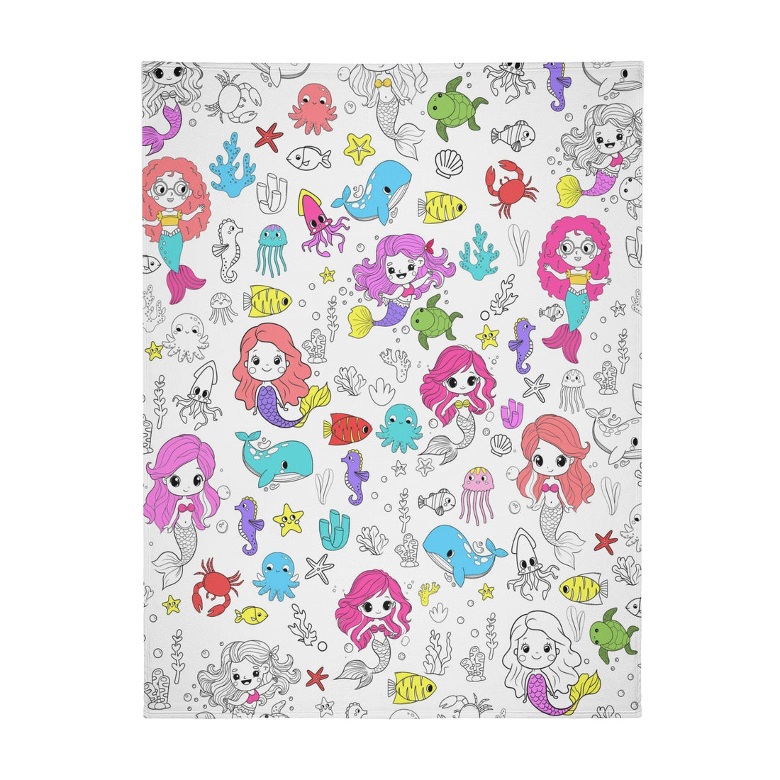 Mermaid Doodle Blanket??- Gift for Kids