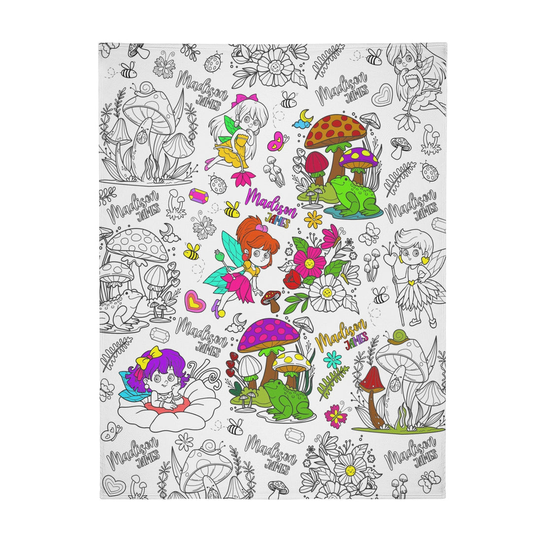 Personalized Magic Mushroom Doodle Blanket??- Gift for Kids