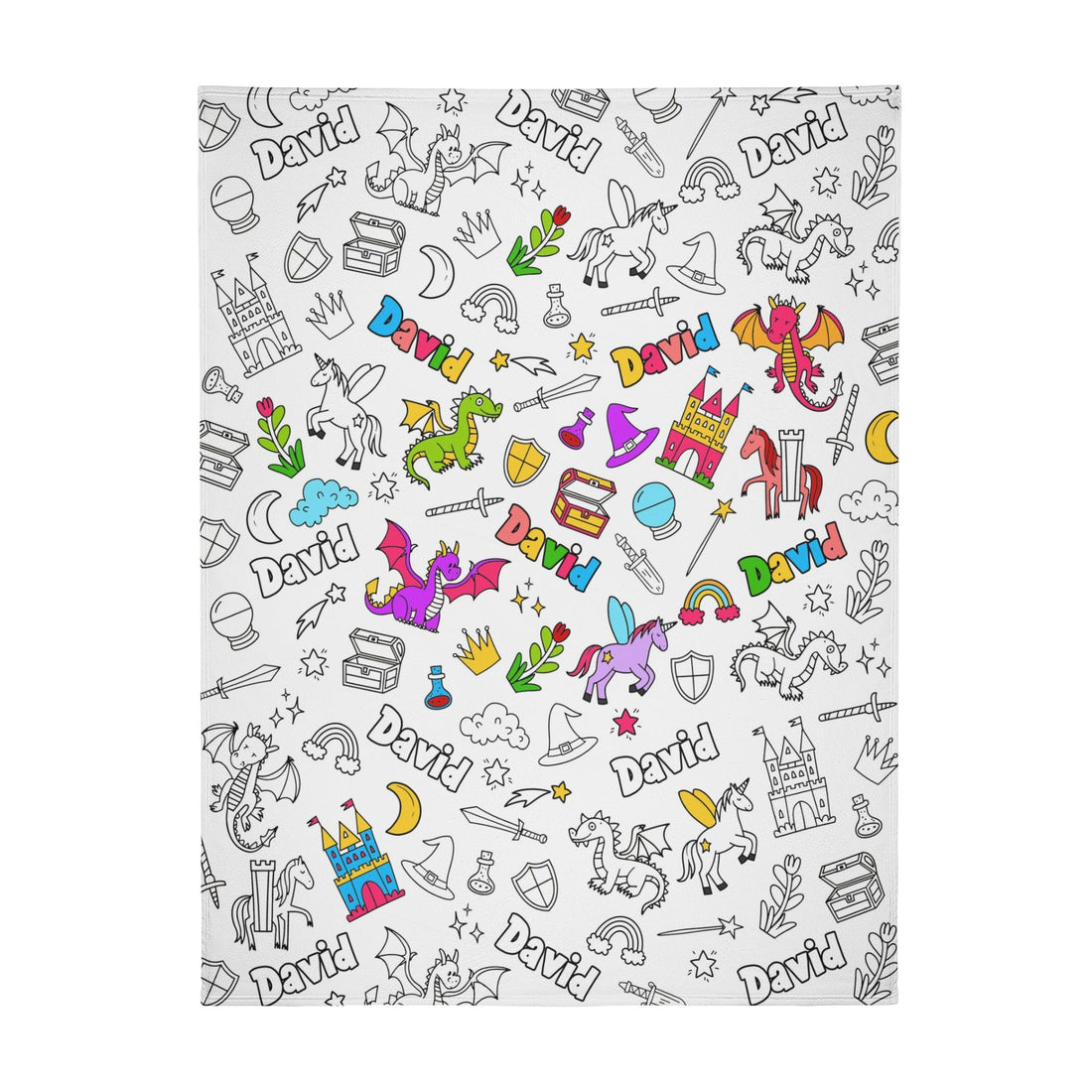 Personalized Magic Princess Doodle Blankets??- Gift for Kids