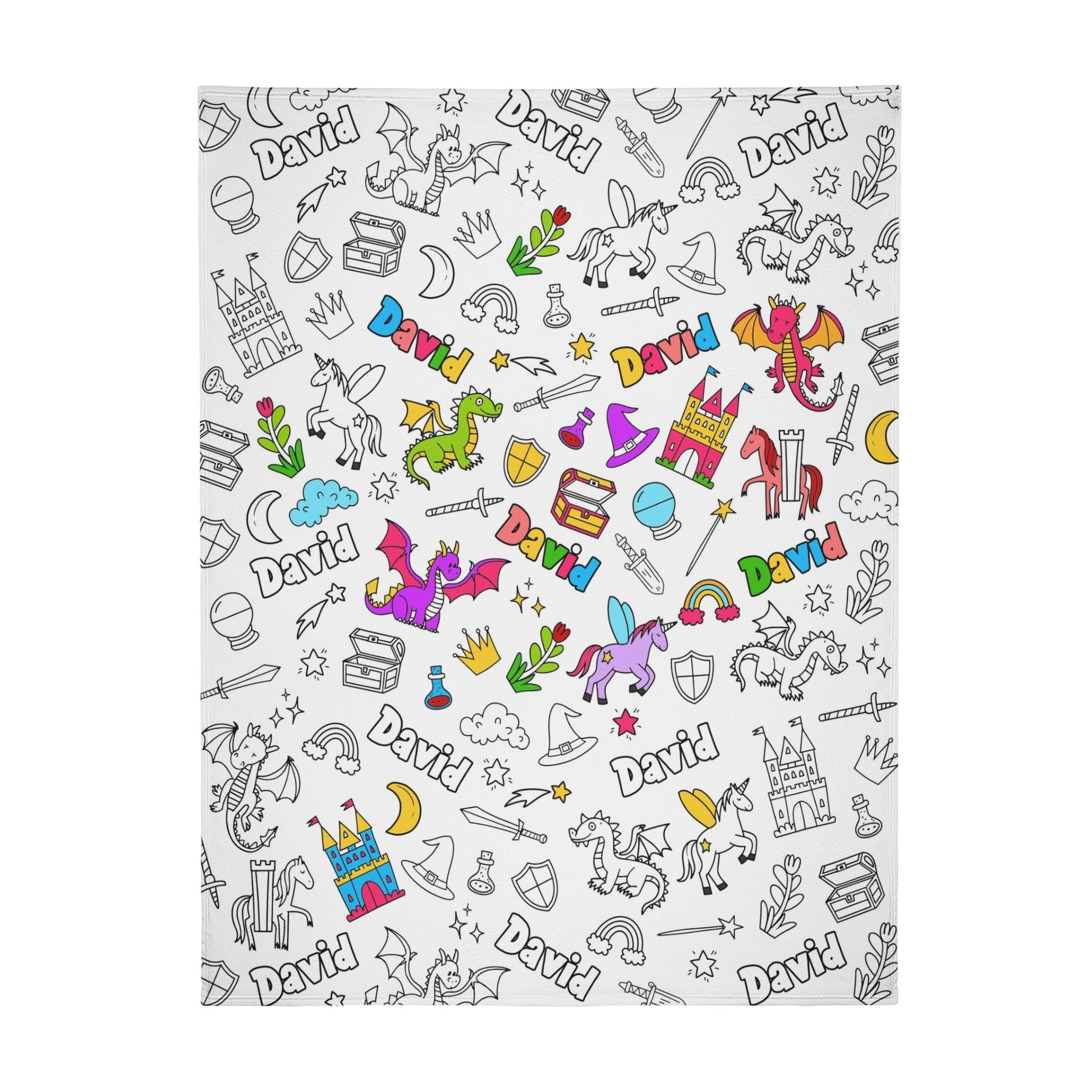 Personalized Magic Princess Doodle Blankets??- Gift for Kids